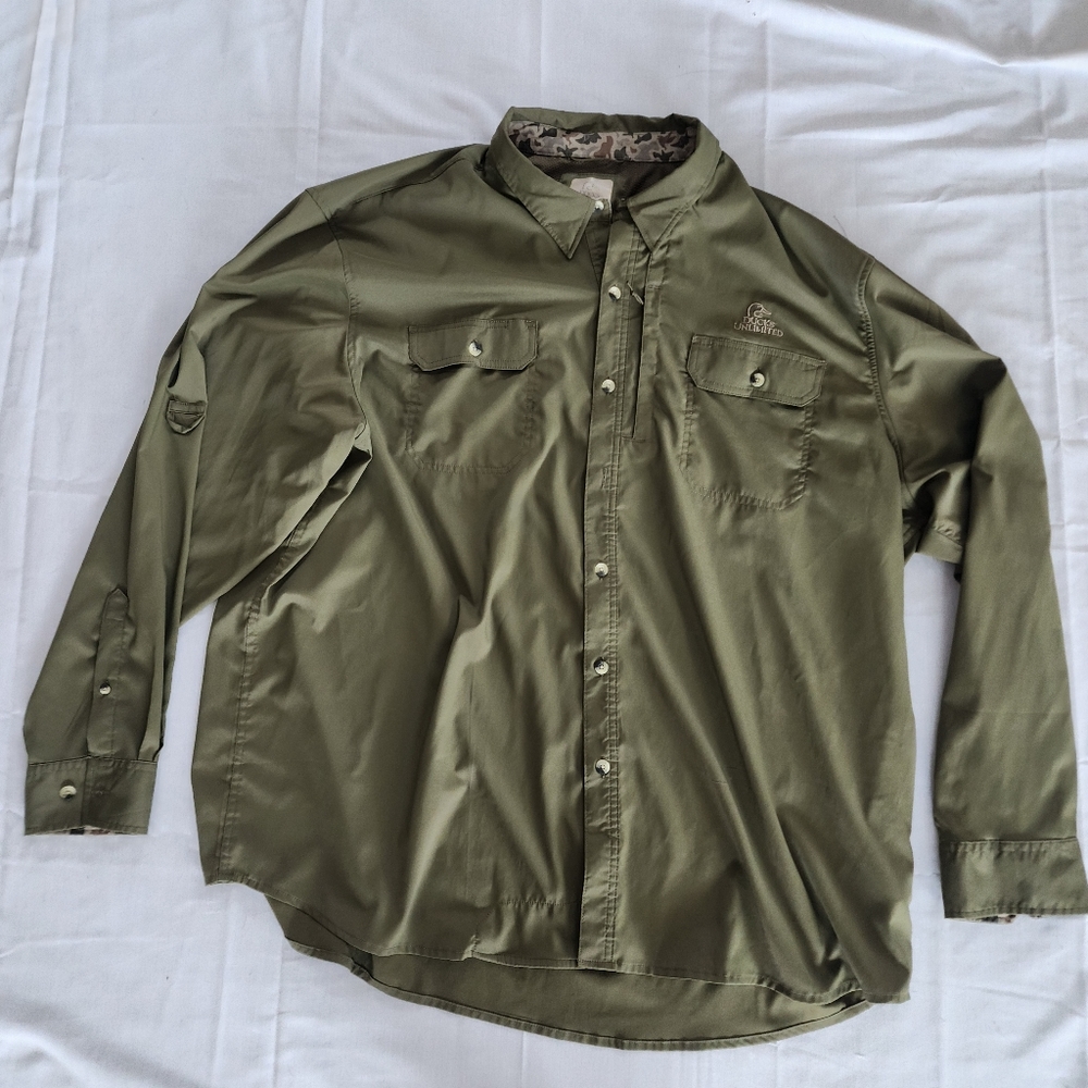 Ducks Unlimited Long Sleeve Button down Sz 3XL